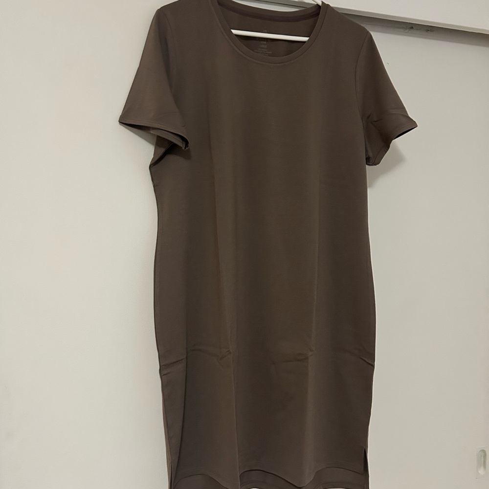 Woolx Lexie merino wool dress and cover-up - toasted almond